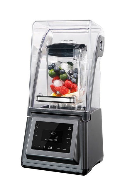 Benchstar Q-8 Pro Touchpad Commercial Blender w/ LCD Display & Sound Cover