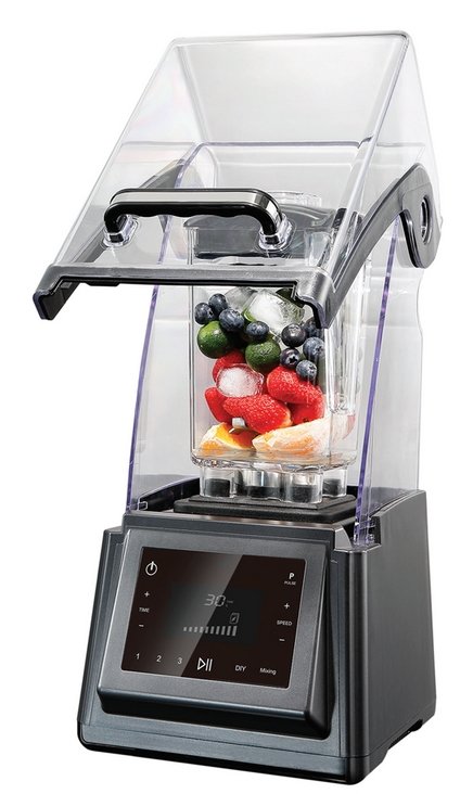 Benchstar Q-8 Pro Touchpad Commercial Blender w/ LCD Display & Sound Cover