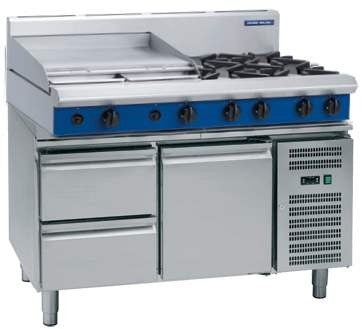 Blue Seal Evolution Series G518B-RB - 1200mm Gas Cooktop – Refrigerated Base