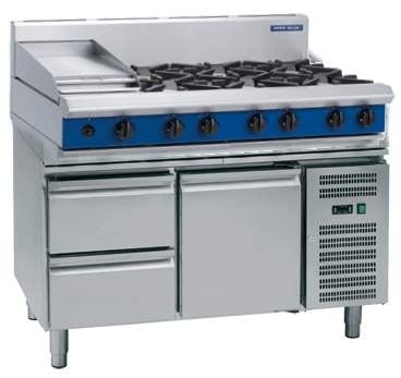 Blue Seal Evolution Series G518C-RB - 1200mm Gas Cooktop – Refrigerated Base