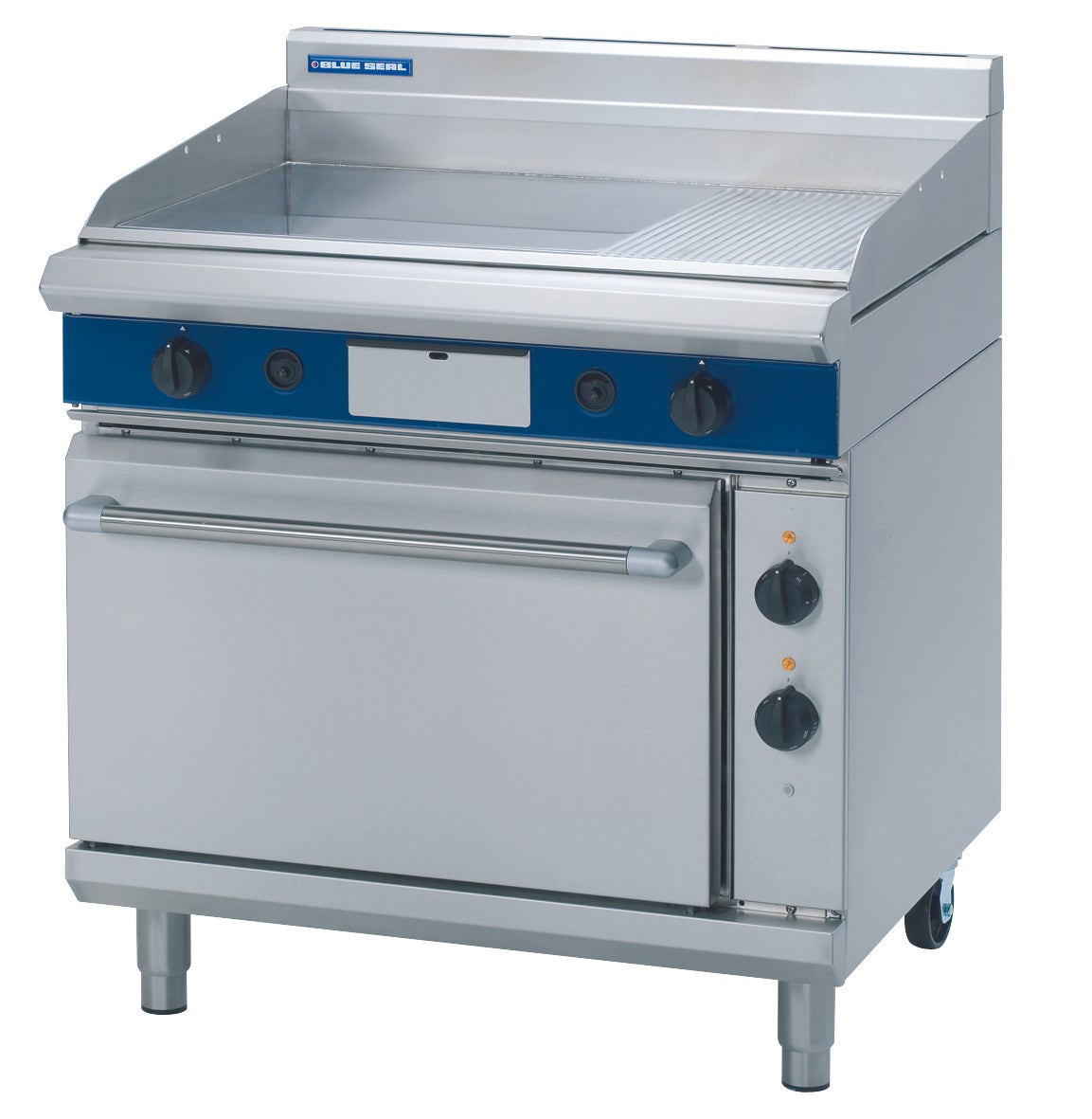 Blue Seal Evolution Series GPE506 - 900mm Gas Griddle Electric Static Oven Range