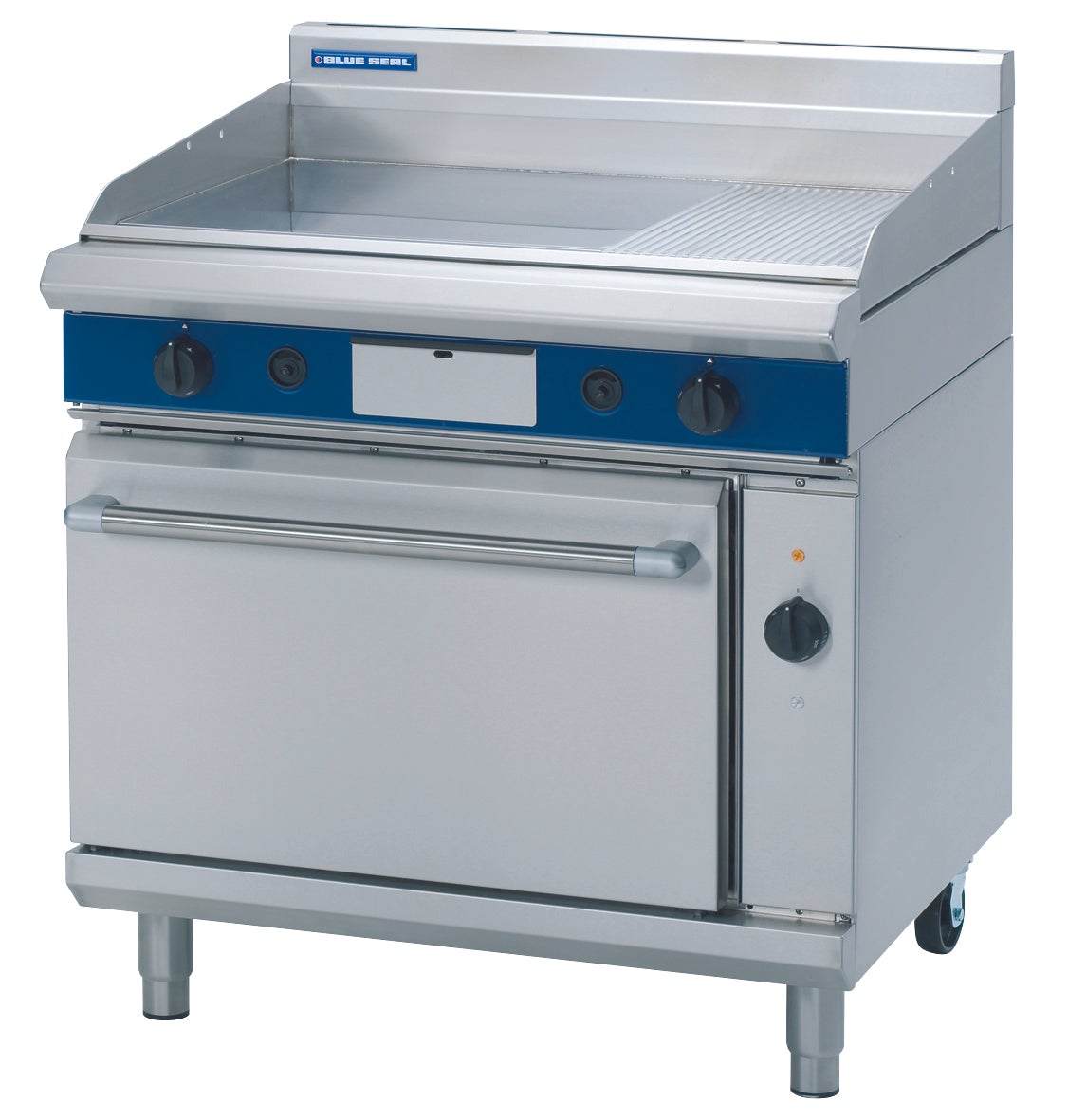 Blue Seal Evolution Series GPE56 - 900mm Gas Griddle Electric Convection Oven Range