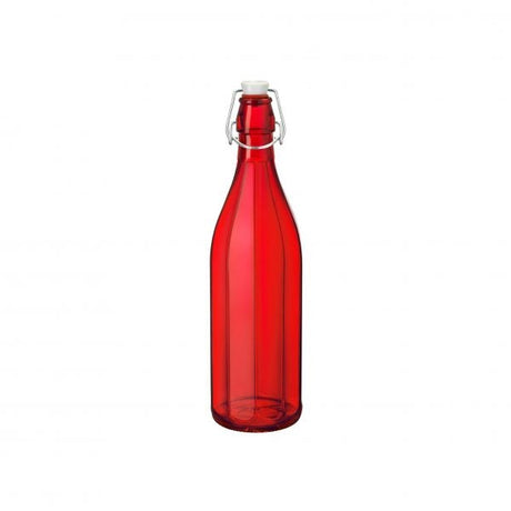 Bormioli Rocco Oxford Bottle Red With Top – 1.0Lt 330-160