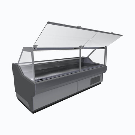 Bromic DD1250SG-NR Square Glass Deli Display - 1330mm