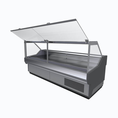 Bromic DD1250SG-NR Square Glass Deli Display - 1330mm