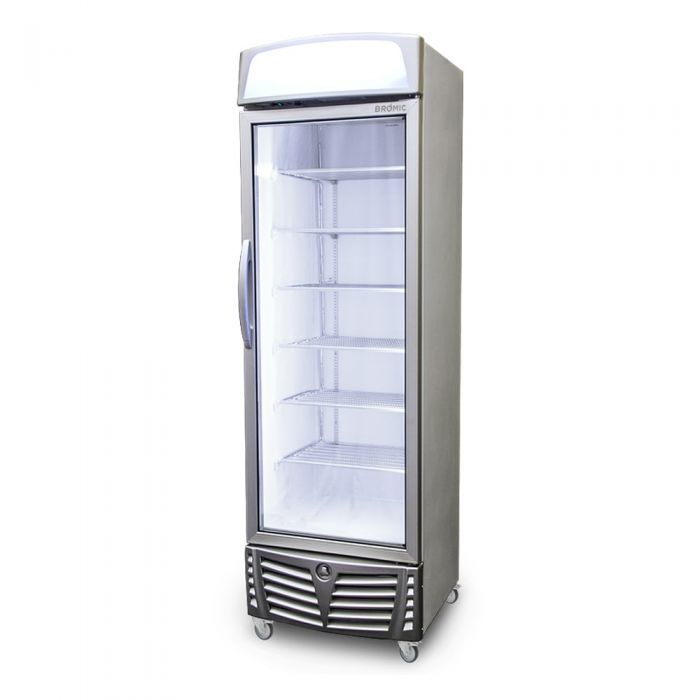 Bromic UF0440LS Silver Upright Display Freezer