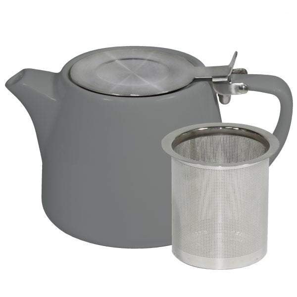 BW0560 Brew-French Grey Stackable Teapot 500Ml Ss Infuser/Lid
