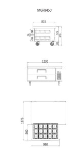 Chef Base 2 Drawers 1230 Mm Fridge