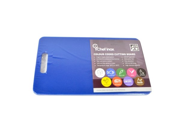 Chef Inox Blue Polypropylene Cutting Board – 530X325X20Mm