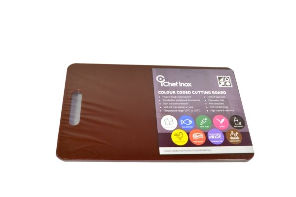 Chef Inox Brown Polypropylene Cutting Board – 530X325X20Mm
