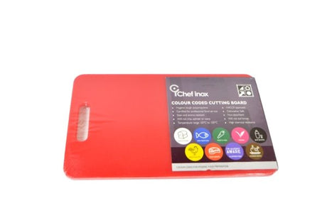 Chef Inox Red Polypropylene Cutting Board – 530X325X20Mm