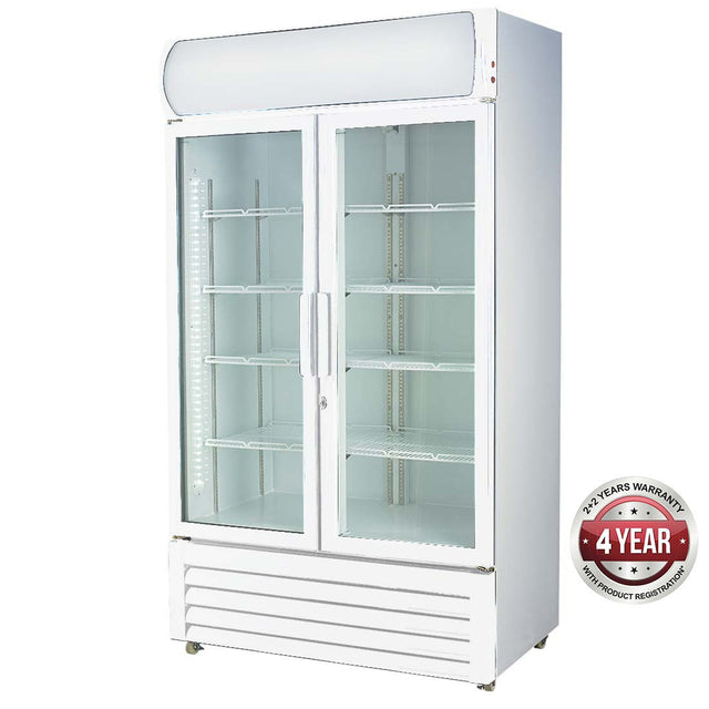 Double glass door colourbond upright drink fridge - LG-580GE