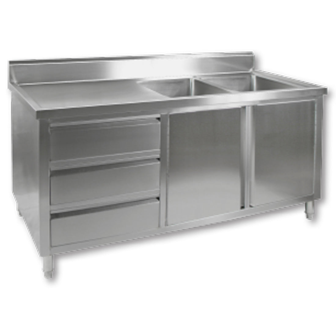 DSC-1800R-H KITCHEN TIDY CABINET WITH DOUBLE RIGHT SINKS