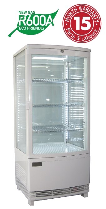 Exquisite CTD78LED Four Sided Glass Counter Top Display Fridge with LED