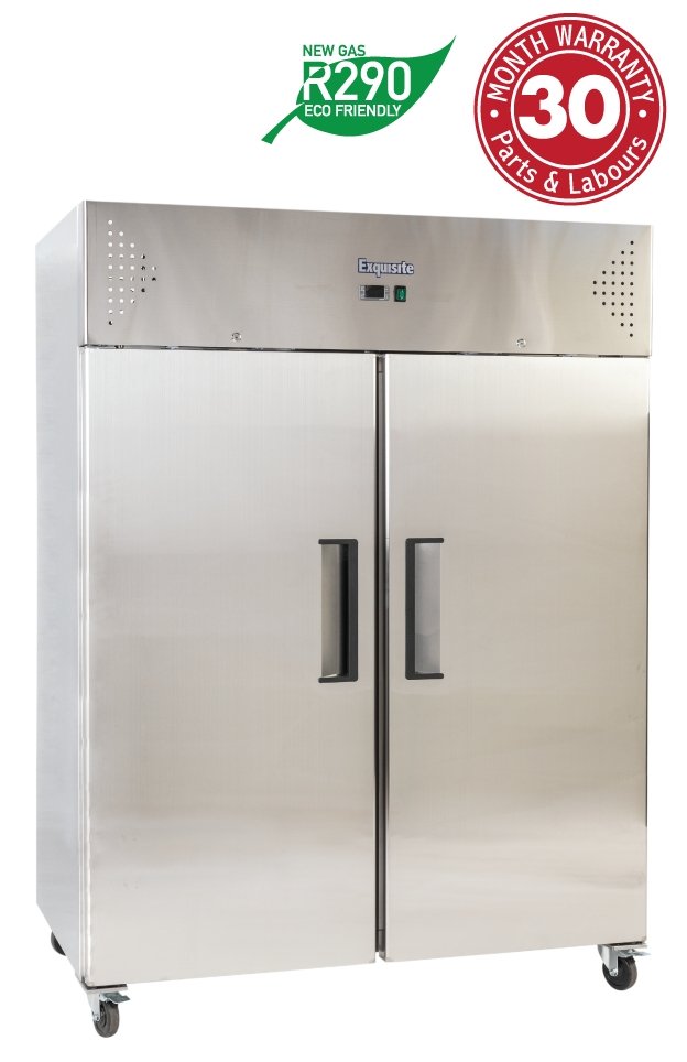 Exquisite GSC1410H Two Solid Doors Upright Fridge