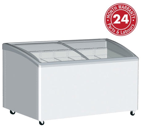 Exquisite SD575K Curved Glass Display Chest Freezer