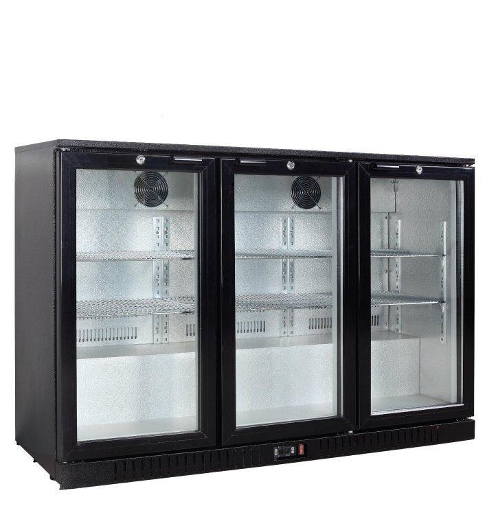 Exquisite UBC330SL Three Sliding Doors Backbar Display Fridges, Low Height