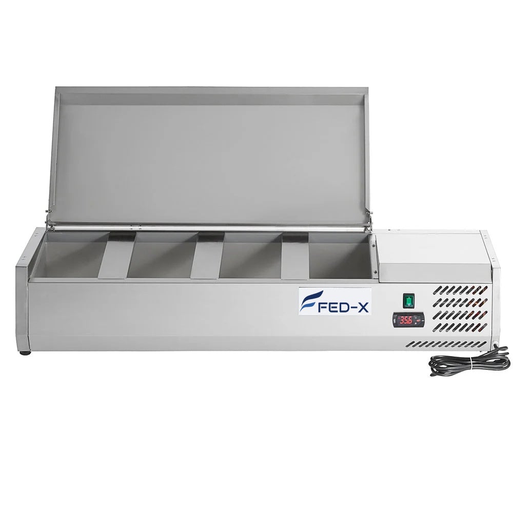 FED-X Salad Bench with Stainless Steel Lid - XVRX1200/380S