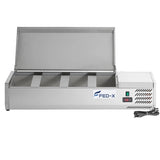 FED-X Salad Bench with Stainless Steel Lid - XVRX1200/380S