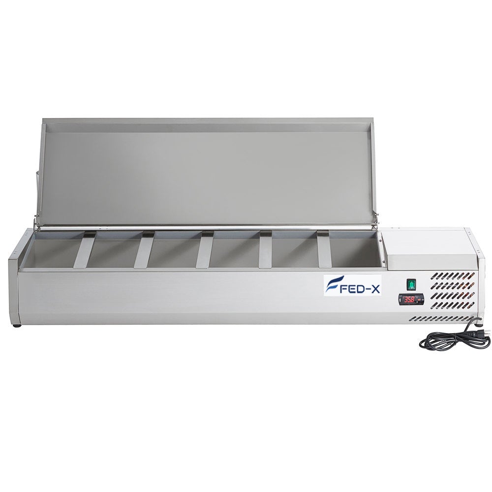 FED-X Salad Bench with Stainless Steel Lid - XVRX1500/380S