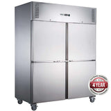 FED-X S/S Four Door Upright Fridge - XURC1410S2V