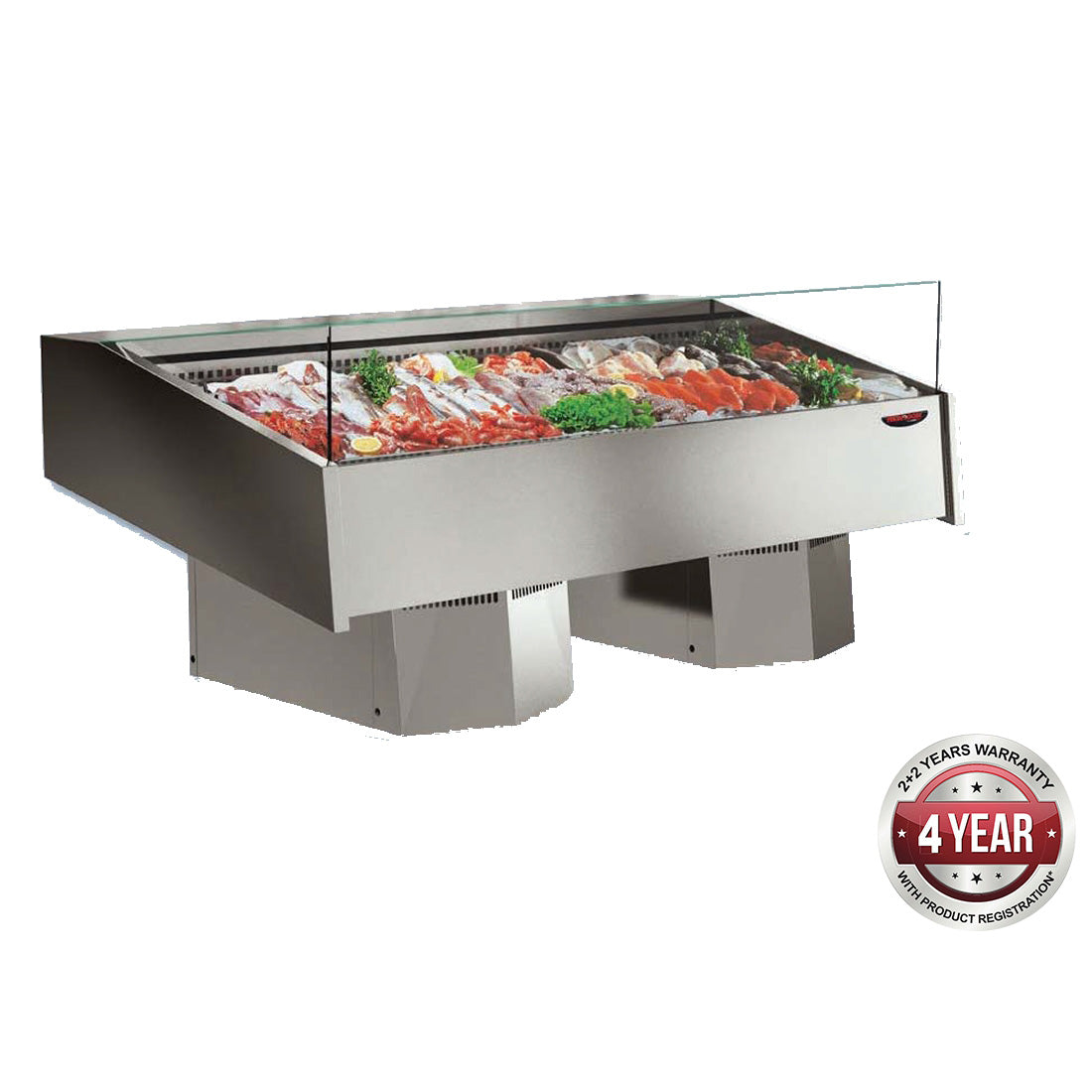 Multiplexable Serve-over Refrigerated Fish Open Display - FSG2000