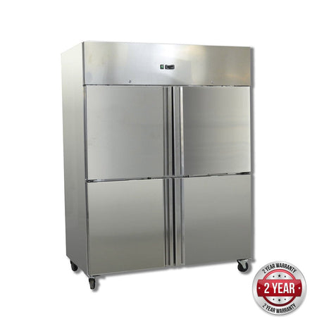 GN1410TNM GRAND ULTRA Four 2/1 S/S Door Upright Fridge