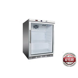 HR200G S/S Display Bar Fridge with Glass Door