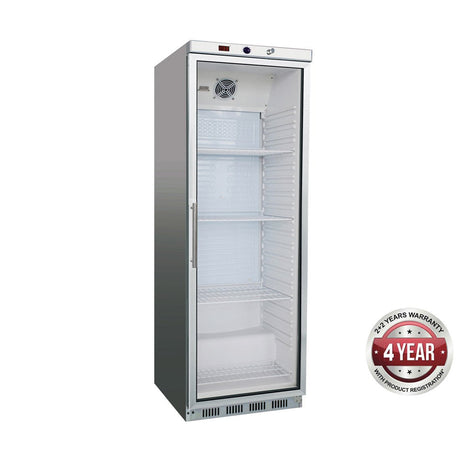 HR400G S/S Display Fridge with Glass Door