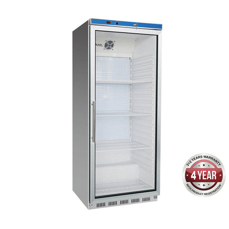 HR600G S/S Display Fridge with Glass Door