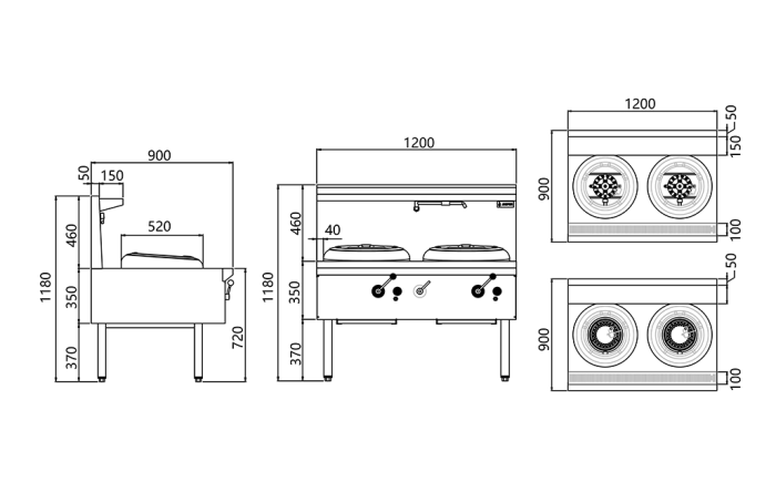 JASPER JA-2DB-L Double Wok Range(duckbill burner) LPG