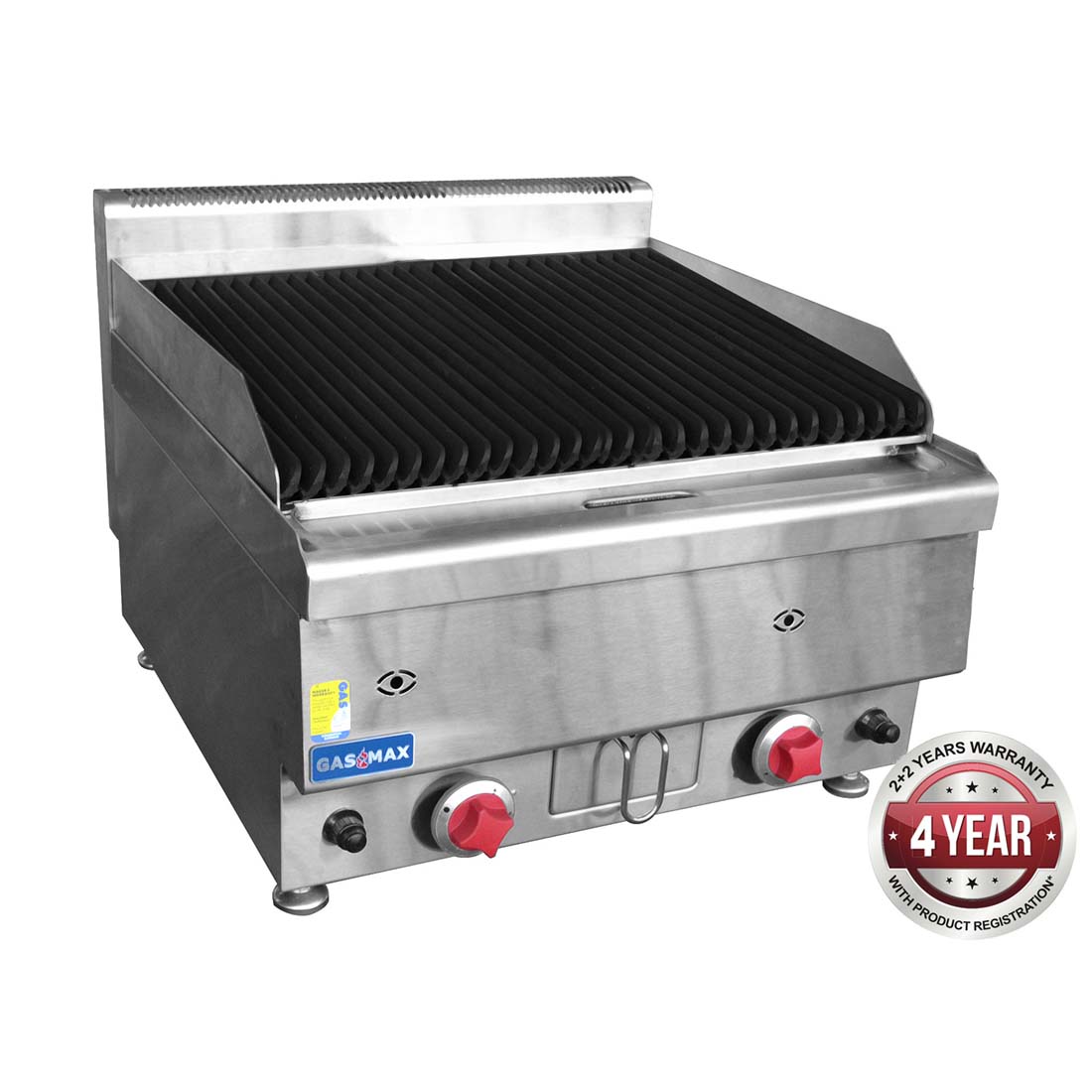 JUS-TRH60 GASMAX Benchtop 2 Burner Chargrill