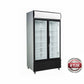 LG-1000BG Large Two Glass Door Colourbond Upright Drink Fridge - Black