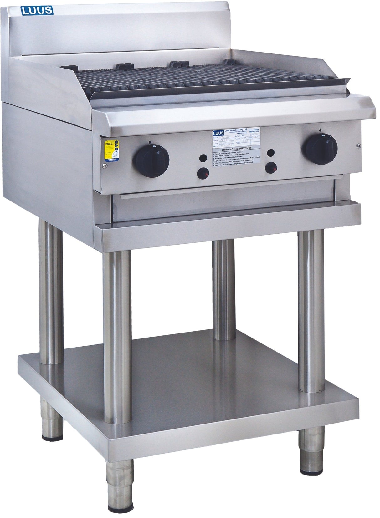 Luus CS-6C 600mm Chargrill & Shelf Professional Series