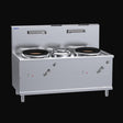 LUUS -DOUBLE HOLE WOK WITH TWO FAN FORCED STAINLESS STEEL 145mj AIR BLAST BURNER CENTER-POT- FO SAN WOK - WV-1A1P1A