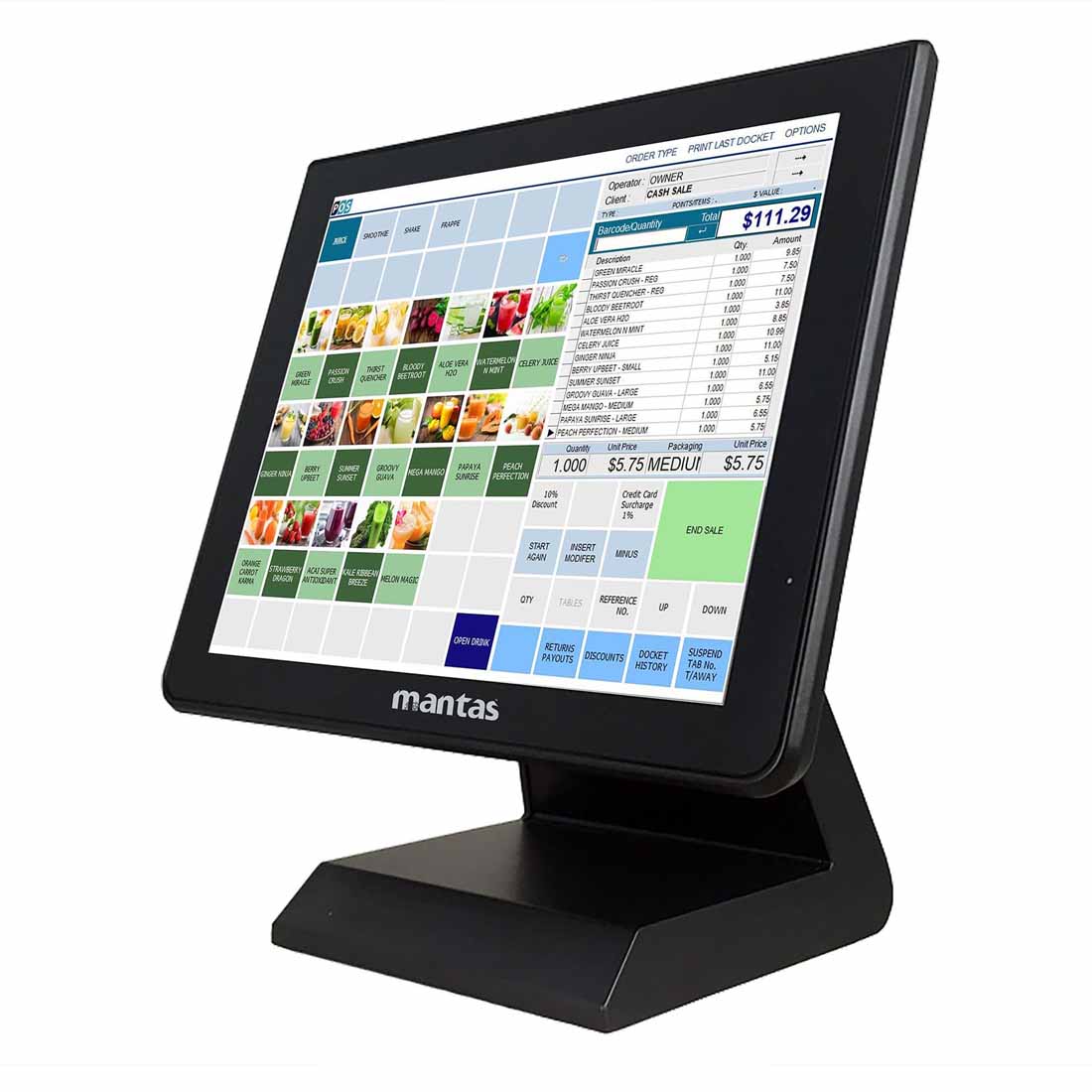 Mantas 1900 All In One Turnkey POS Solution M1900-AIO-15