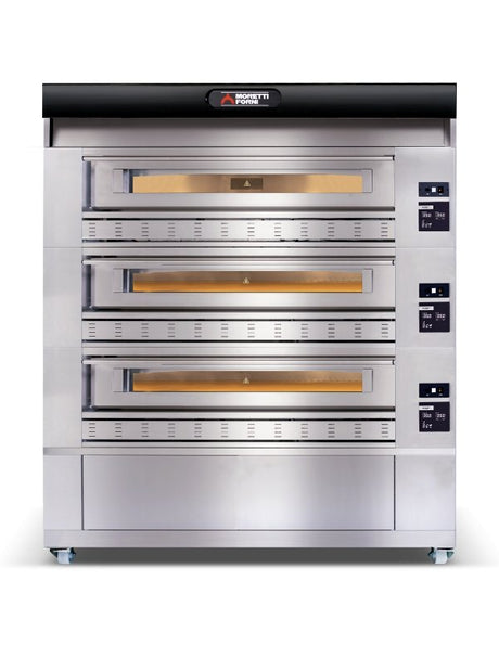 Moretti Forni P150G Triple Deck Gas Pizza Oven on Support