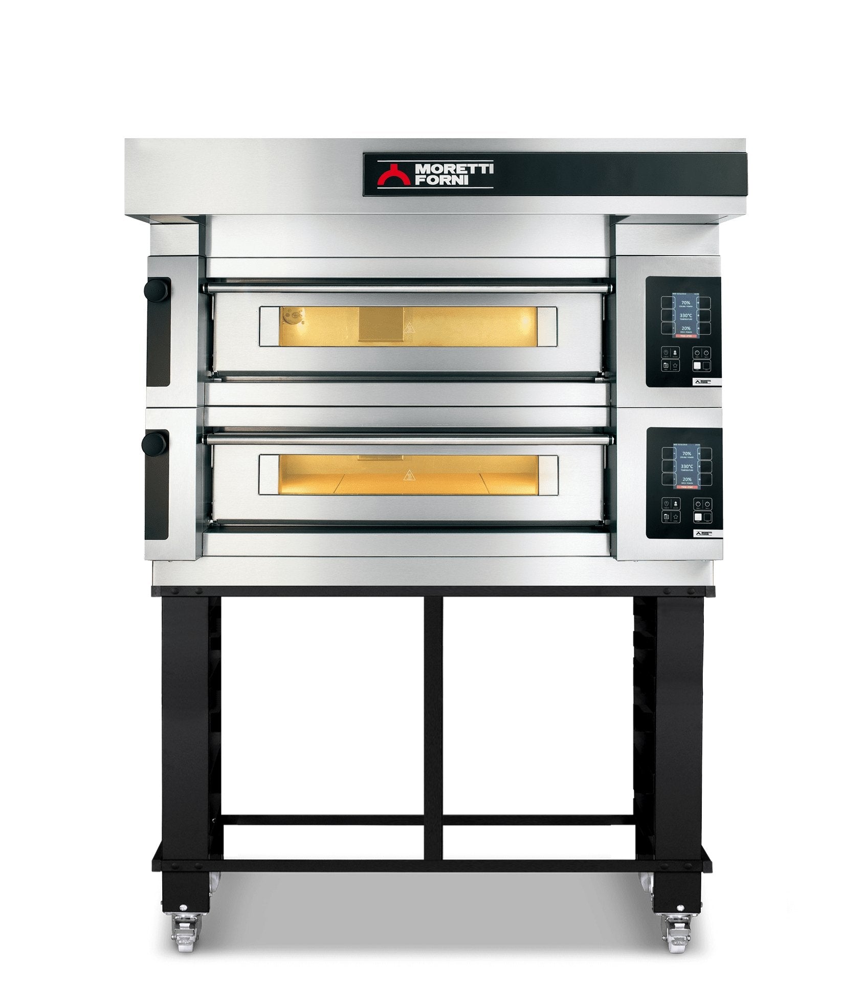 Moretti Forni serieS Double Deck Oven on Stand COMP S100E/2/S