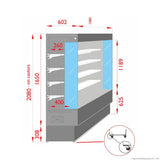 Open Chiller with 4 Shelves - TDVC80-CA-100