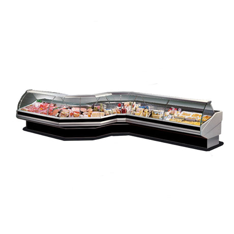 PAN2500 - Curved front glass deli display 2500x1140x1260