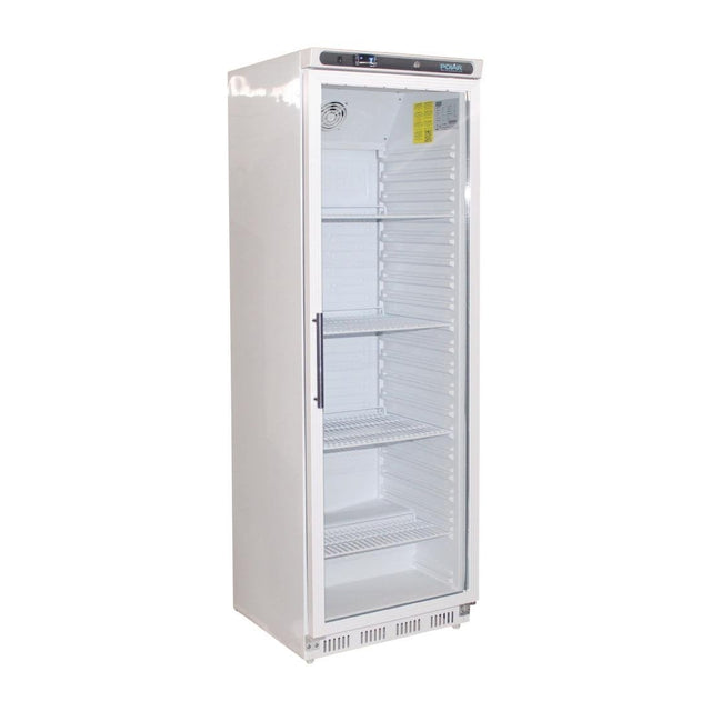 Polar C-Series Upright Display Fridge White 400Ltr CD087-A