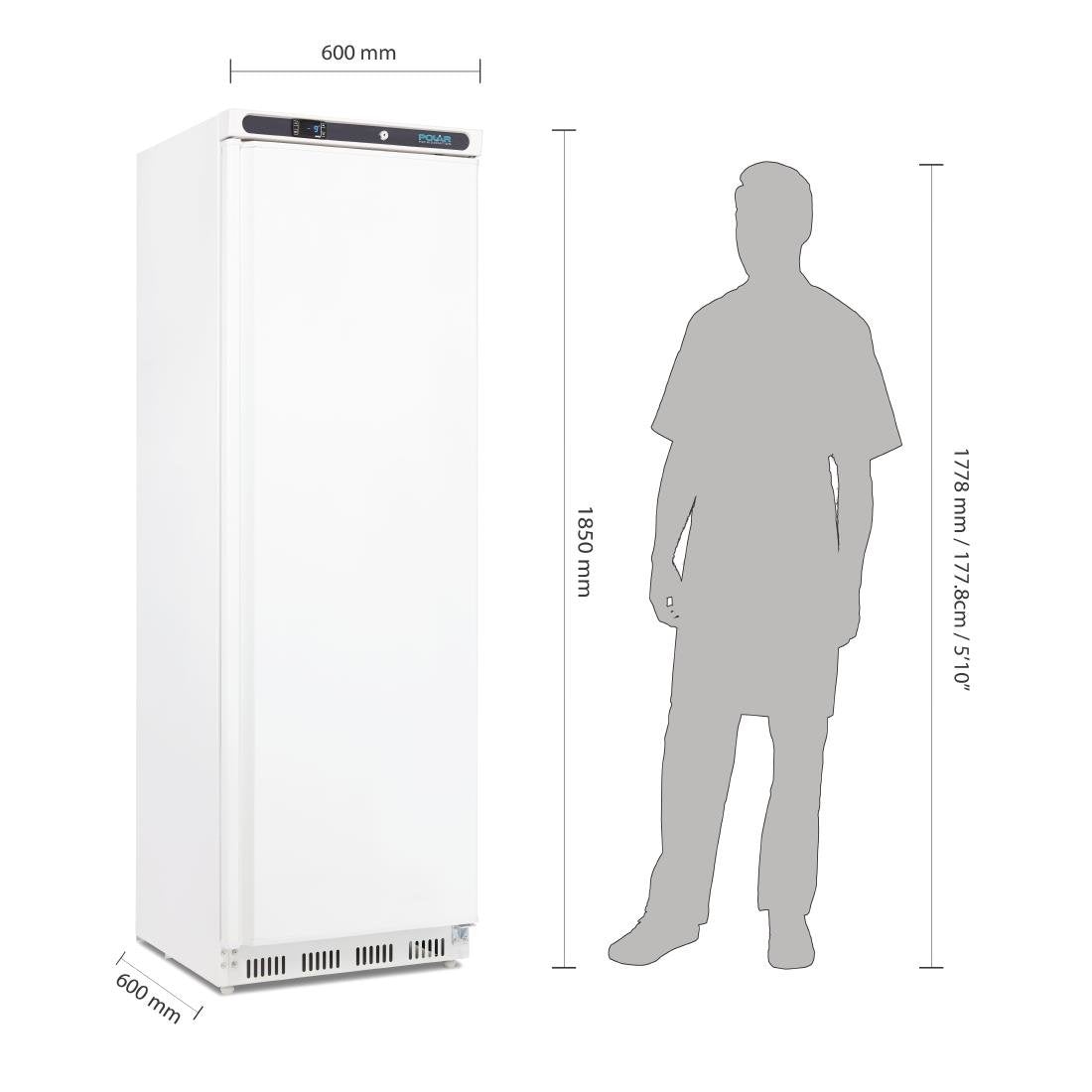 Polar C-Series Upright Freezer White 365Ltr CD613-A