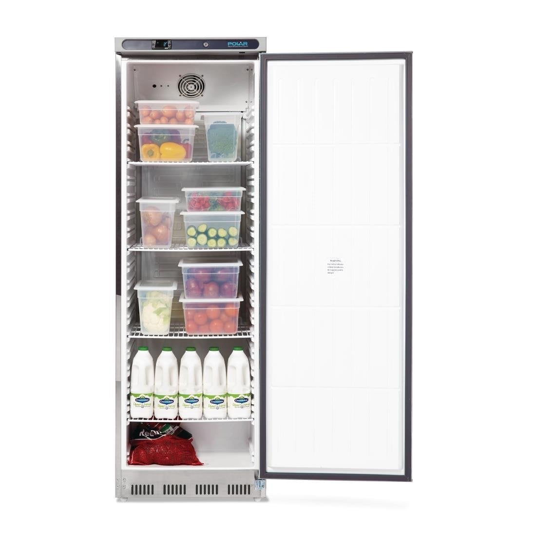 Polar C-Series Upright Fridge Stainless Steel 400Ltr CD082-A