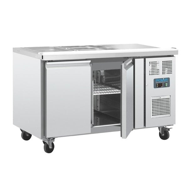 Polar FT281-A 2 Door Saladette Counter Fridge