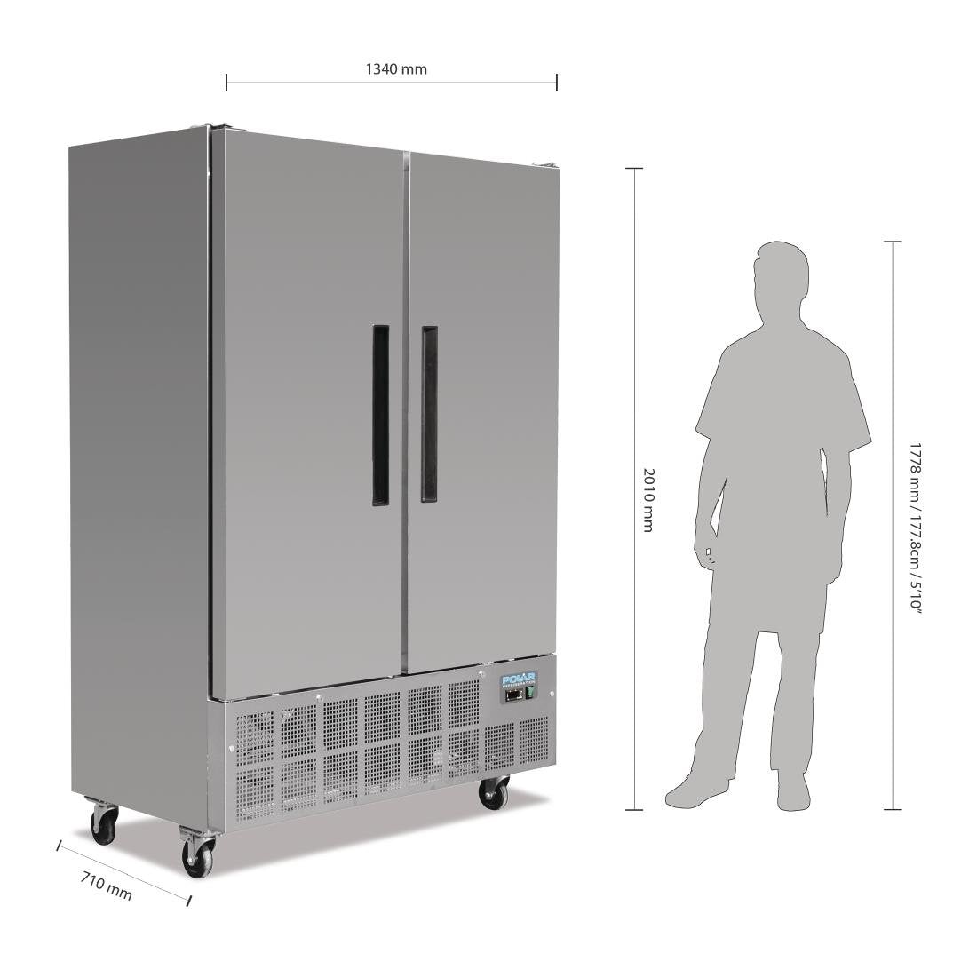 Polar G-Series 2 Door Slimline Freezer 960Ltr GD880-A