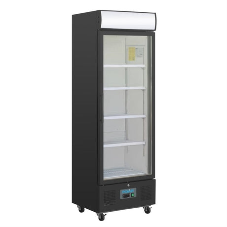 Polar G-Series Black Upright Single Door Display Fridge 368Ltr GH427-A