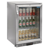 Polar G-Series Counter Back Bar Cooler with Hinged Door Stainless Steel 138Ltr GL007-A