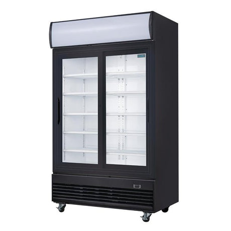 Polar G-Series Upright Display Fridge with Sliding Doors GM814-A