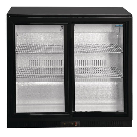 Polar GL010-A G-Series Under Counter Back Bar Cooler with Sliding Doors 198Ltr