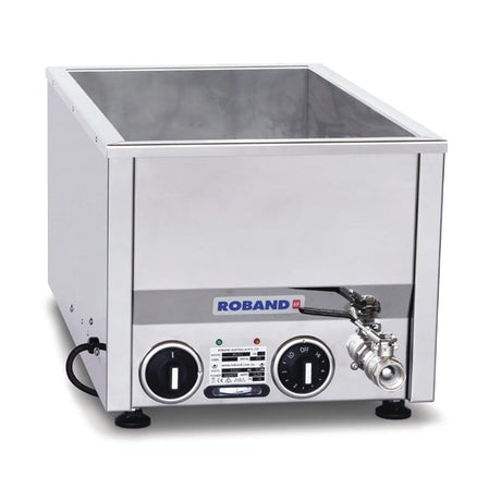 Roband Counter Top Bain Marie narrow with thermostat 2 x 1/2 size, pans not included BM21T